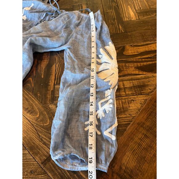 Dolma Cotton Floral Tunic Shift Maxi Dress Botanical Boho Hippie Coastal Sheer - Picture 6 of 10